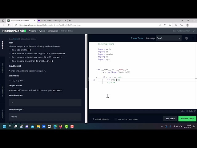 HackerRank Python No.2 If-Else print "Weird" and "Not Weird"