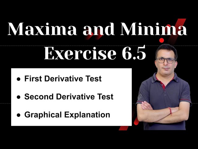 Maxima and Minima | Application of Derivatives | Class 12 Applied Maths | ML Aggarwal | Exercise 6.5