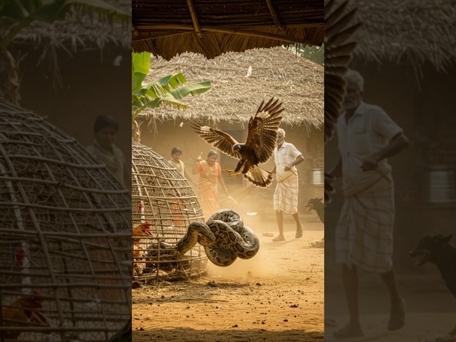 What This Hawk Did When a Python Attacked!