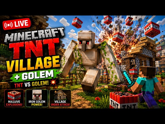 🔥 MINECRAFT GOLEM VS WARDEN LIVE! 😱 | Ultimate Mob Battle | Who Will Win?