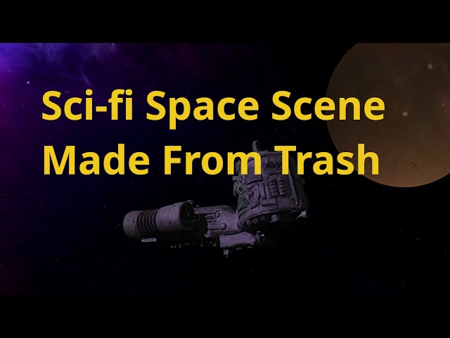 Model Spaceship Made From Trash