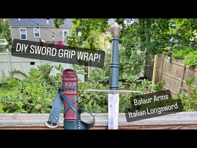 DIY Sword Grip Tutorial - leather and cord wrap