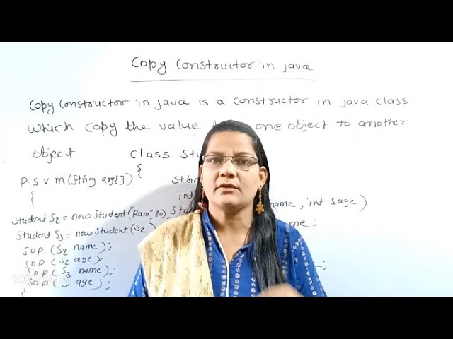 Copy Constructor in JAVA |lec-17