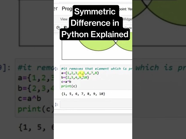 Master Symmetric Difference in Python! #python #ai