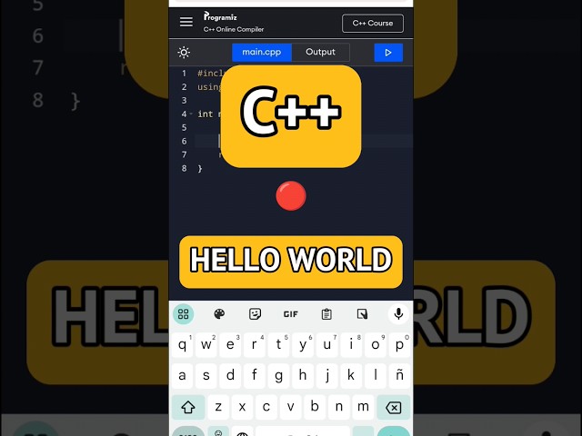 ⚡Hello World C++ in 12 s 🕛 | how to write a program to print hello world in C++