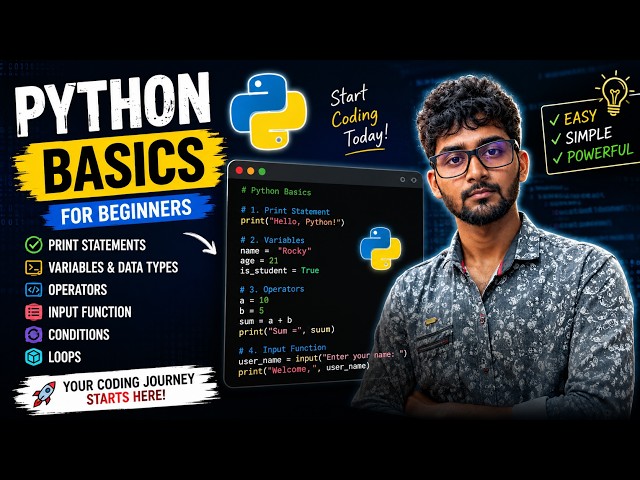 Python Basics for Beginners | Python শেখা শুরু করুন একদম Zero থেকে | Bangla Tutorial 🔥
