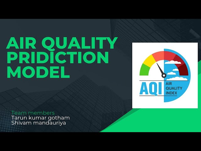 AI project model air quality prediction model with the help of streamlit
