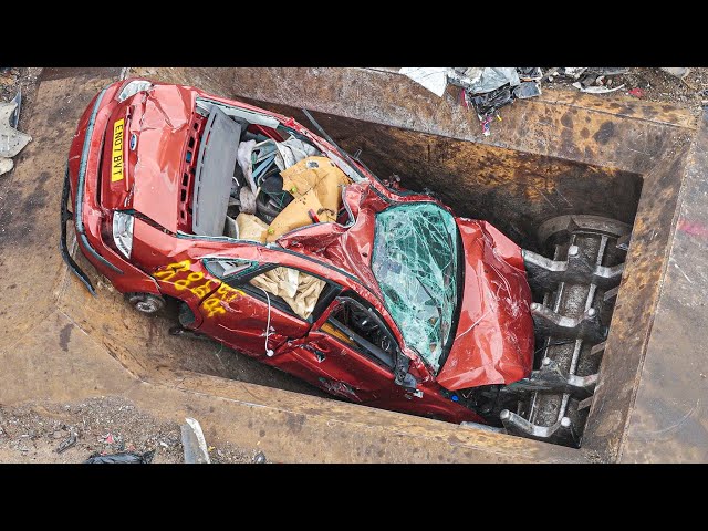 Massive Scrap Yard in Action! Car Shredding, Metal Recycling & Heavy Machines | CAT Liebherr Danieli