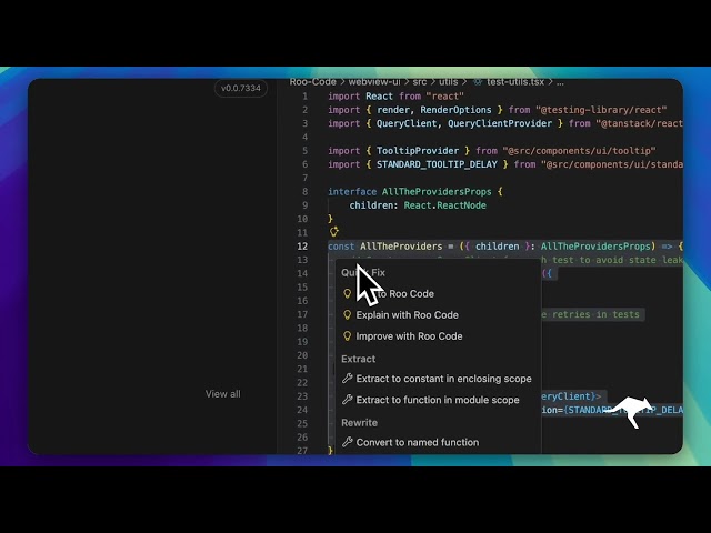 Code Actions in Roo Code || Tutorial
