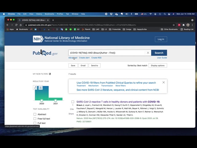 Use of Boolean Operators in PubMed Searches