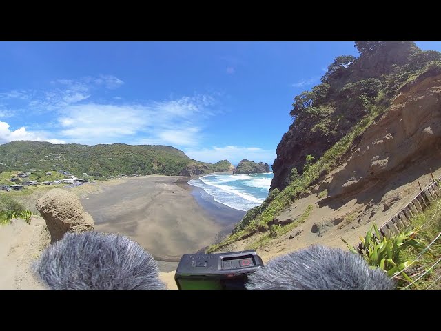 Lion Rock climb 360 degrees video / Auckland 360 degrees / Piha Beach in West Auckland 360 degrees