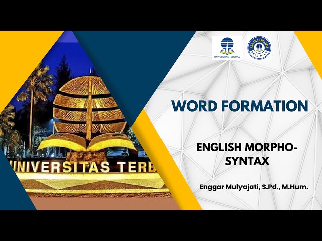 English Morpho-Syntax - Module 3