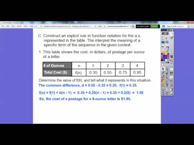 Modeling with Arithmetic Sequences - Lesson 4.3 (Part 1)