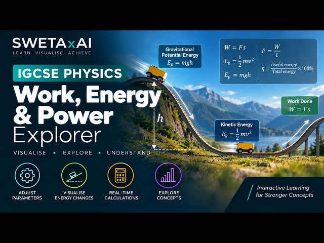 SWETAxAI IGCSE Physics — Work, Energy & Power Explorer