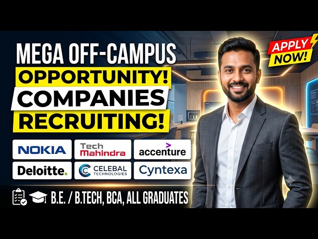 🔥Tech Mahindra, Nokia, Accenture Urgent Off Campus Drives | 2021-2027 | For All Freshers