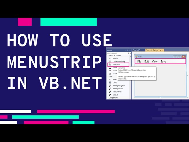 HOW TO USE MENU STRIP IN VB.NET | PROPERTIES AND EVENTS  | VISUAL BASIC TUTORIAL