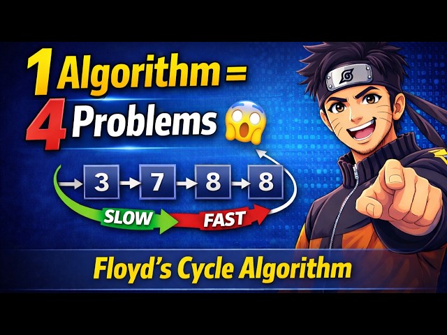 Stop Memorizing! Solve 4 Problems Using ONE Algorithm | Floyd’s Cycle Detection