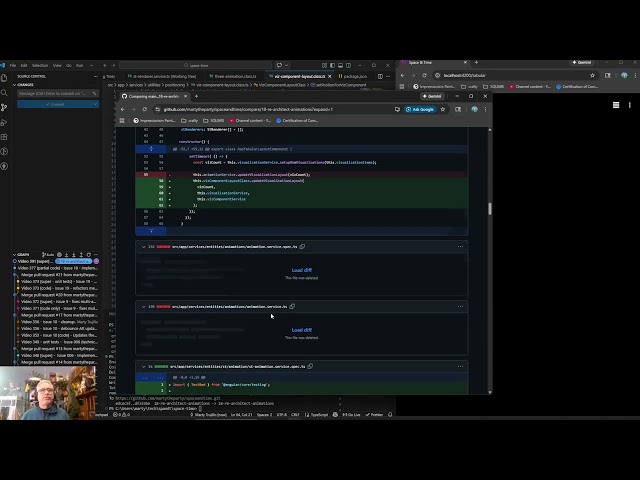 391 -ThreeJS and Angular Space And Time Application: Commit and started data table.