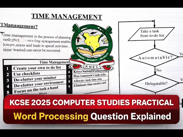 Microsoft Word Practical Question 03 | KCSE 2025 Complete Solution 