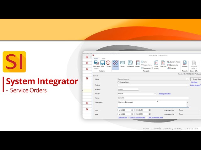 System Integrator - Service Orders