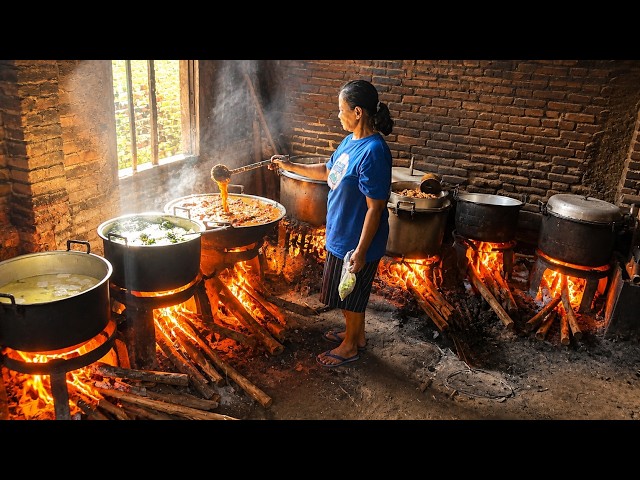 Ancient Indonesian Endless Buffet Making Process - Traditional Village Cooking
