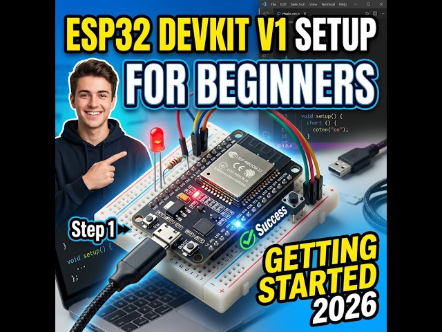 ESP32 DevKit v1 Setup for Beginners | Getting Started 2026