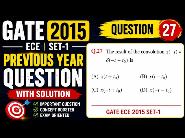 GATE 2015 EC | Q27 Solution | Signals & Systems (Convolution Trick)
