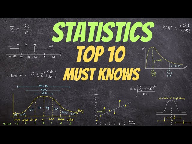 Statistics Top 10 Must Knows (ultimate study guide)