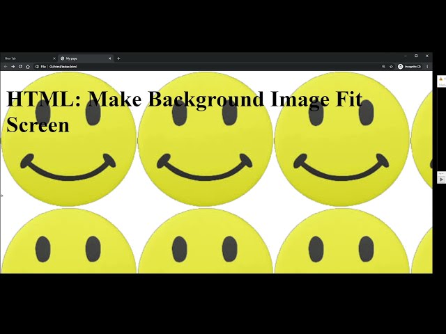 How To Make Background Image Fit Screen In HTML 2025 (Notepad, VSCode Tutorial)