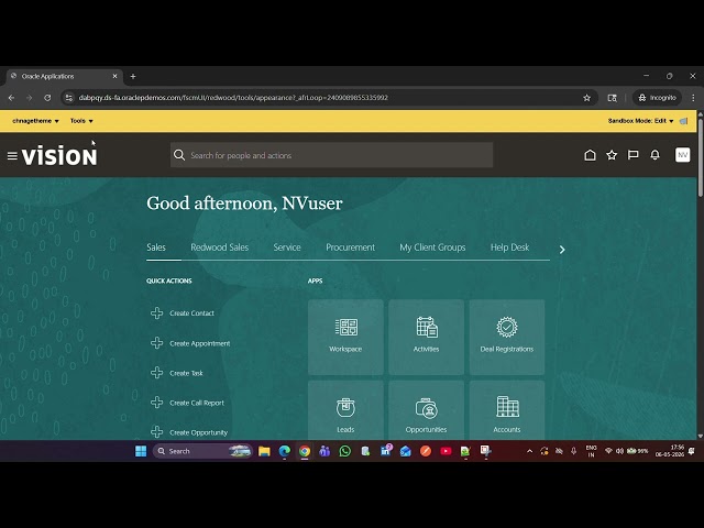 Customization in Oracle Fusion Home Page using Sandbox | Step-by-Step Tutorial