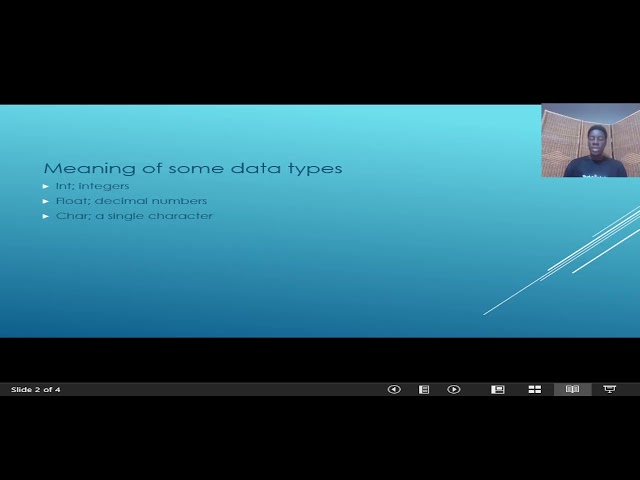 DATA TYPES IN C PROGRAMMING (int, char, and float)