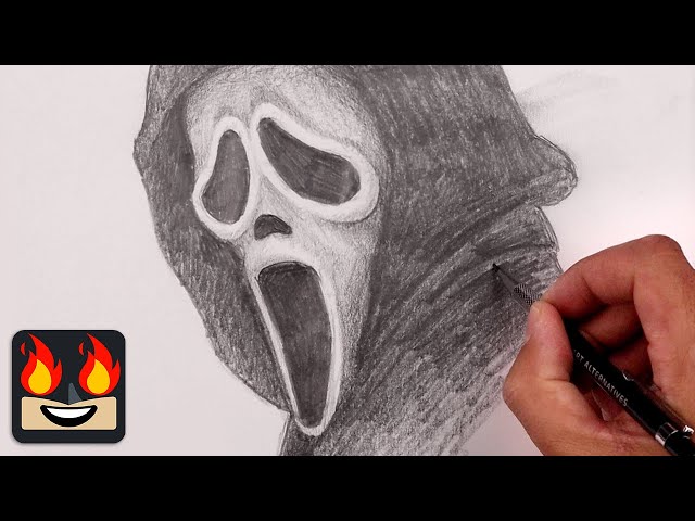 How To Draw Ghostface Sketch Tutorial