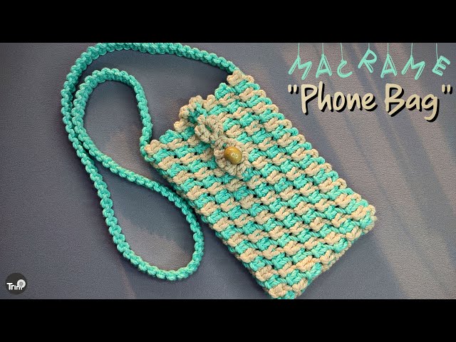 DIY Macrame Phone Bag Using Switch Square Knot | Phone Pouch | Macrame Bag Tutorial