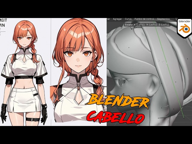 BLENDER 3D: CÓMO CREAR LA BASE PERFECTA PARA UN PERSONAJE ANIME  cabello