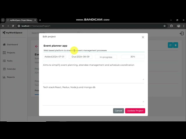 Spring Boot + React Project management app live demo