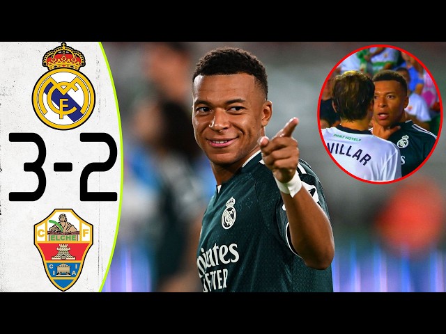 Real Madrid vs Elche 3-2 Gol de tiro libre ESPECTACULAR de Güler | Resumen de fútbol 2026