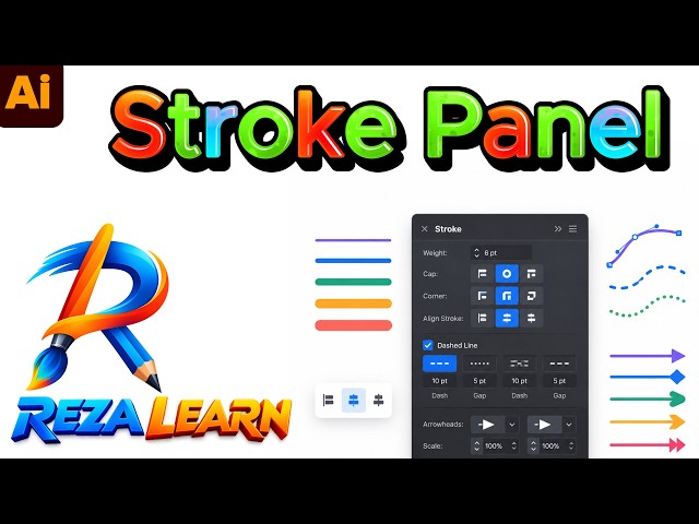 Adobe Illustrator Stroke Panel Tutorial for Beginners