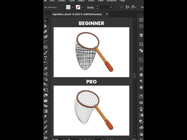 Adobe illustrator - Create a Fish Net Mesh Like a Pro