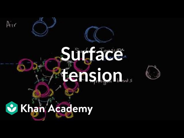 Surface tension | States of matter and intermolecular forces | Chemistry | Khan Academy