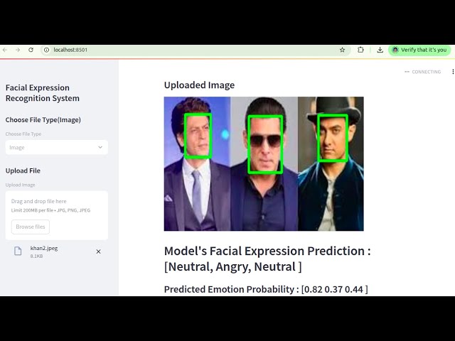 Python  MTCNN streamlit Facial emotion  recognition