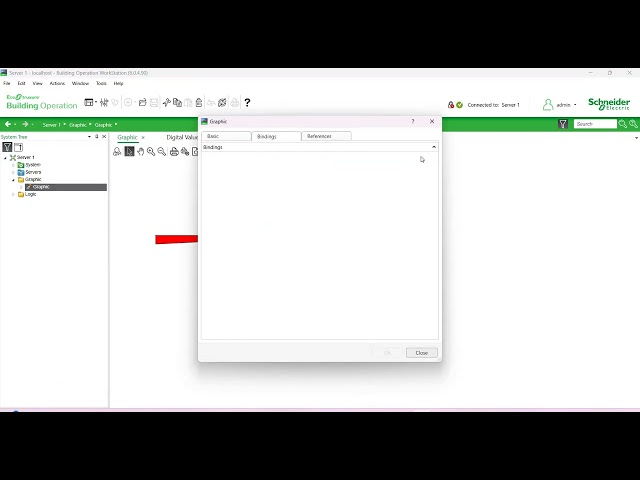 6. EBO Workstation Graphics Flow Property || Schneider BMS Software