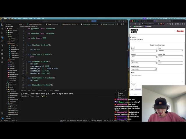 React Frontend + Python Backend | 07-24-2026