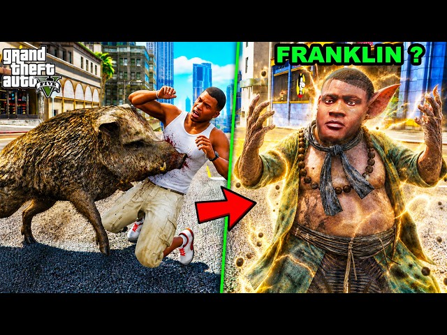 Franklin Turns Into a Terrifying Wild Animal in GTA 5 | SHINCHAN and CHOP