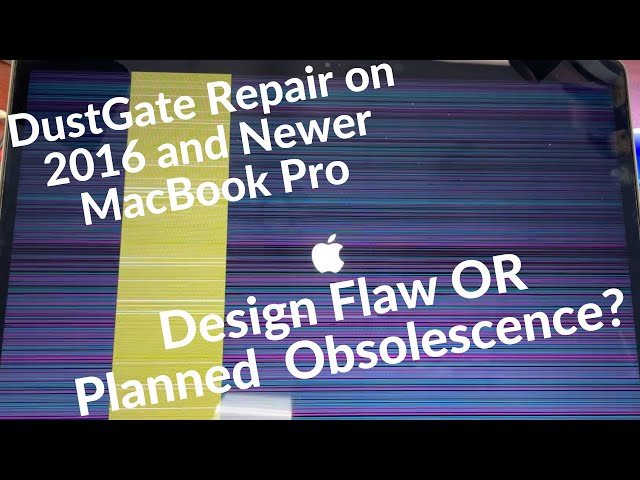 DustGate Repair video. Fixing Distorted Image on 2016-2019 TouchBar MacBook Pro via Microsoldering