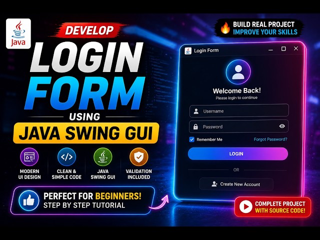 Build a Professional Login Form by using Java Swing GUI