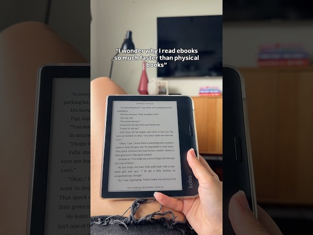THIS is why I read ebooks faster than physical books 😅 #speedreading #ebook #ereader