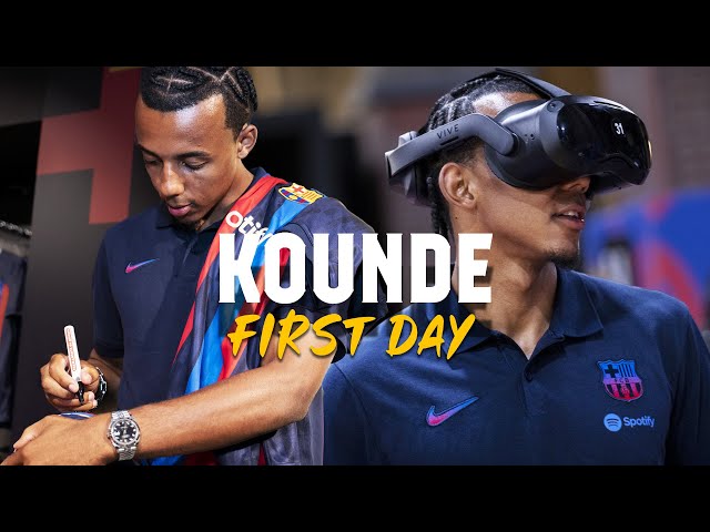 💥 JULES KOUNDE: HIS FIRST DAY AT BARÇA 💥