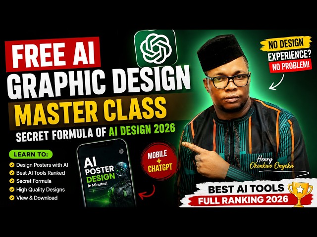 Free AI Graphic Design Master Class 2026 | Create Stunning Posters with ChatGPT on Mobile |AI Secret
