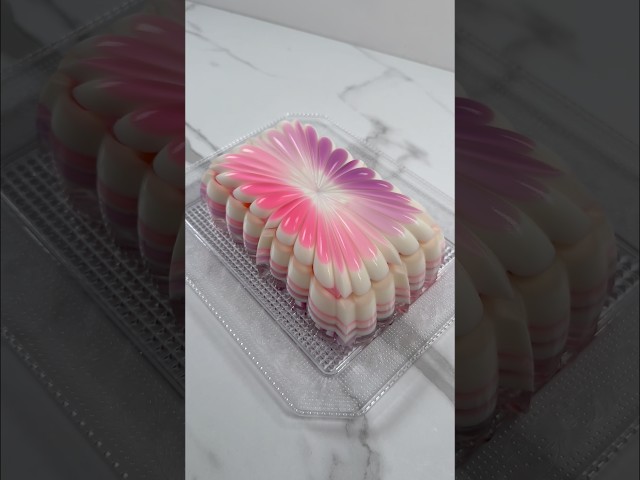 let’s make blackberry & raspberry jelly cake 🩷💜🩷💜 #asmr #dessert #sweet #jelly #jellycake