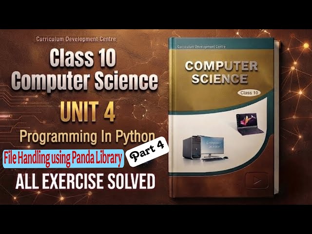 File Handling in Python | Python Programming | Class 10 Computer Science | All Exercise Solved |